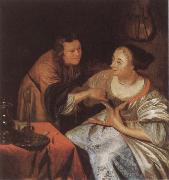 Frans van Mieris Carousing Couple Spain oil painting reproduction